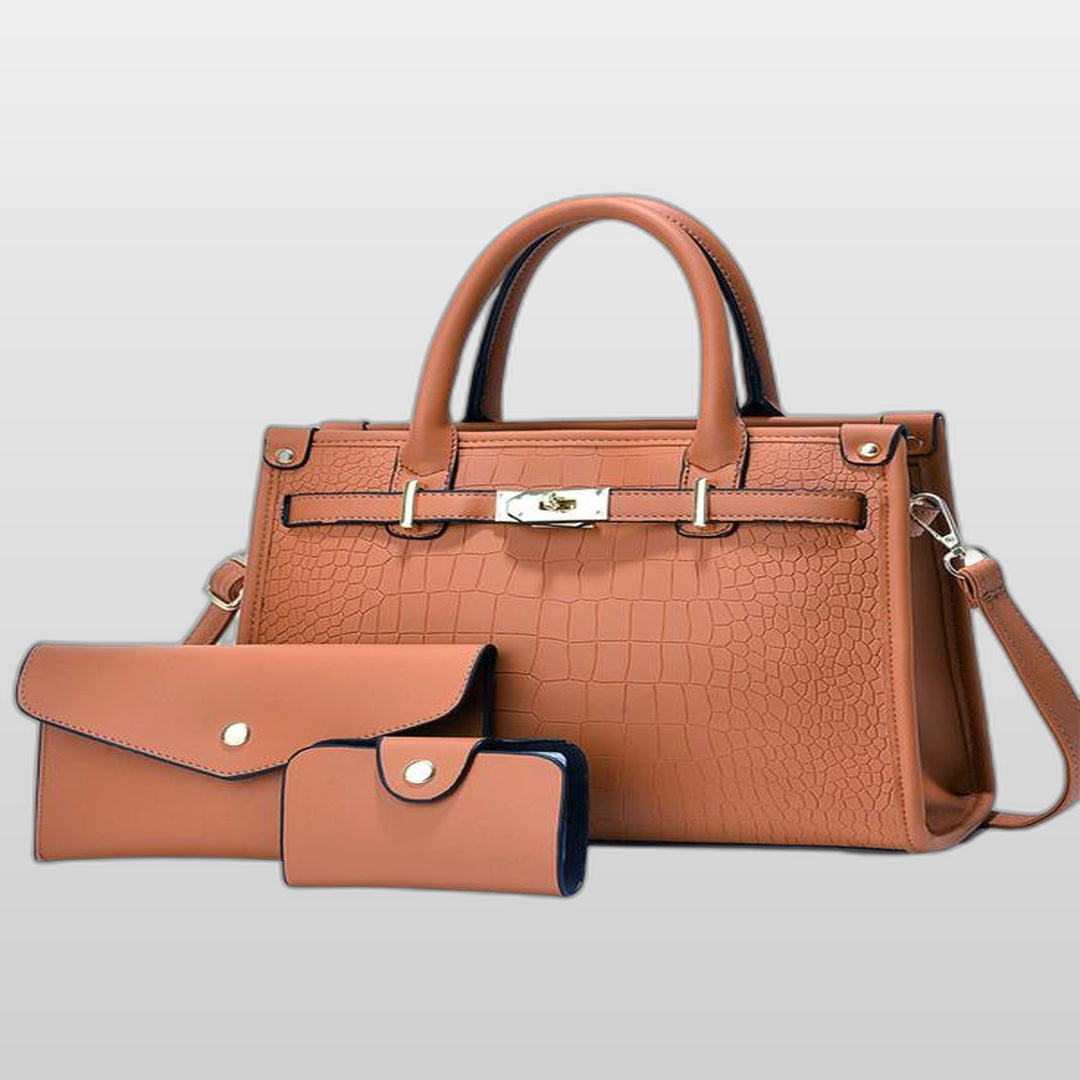 ALENOR | Crocodile Embossed Crossbody Handbag