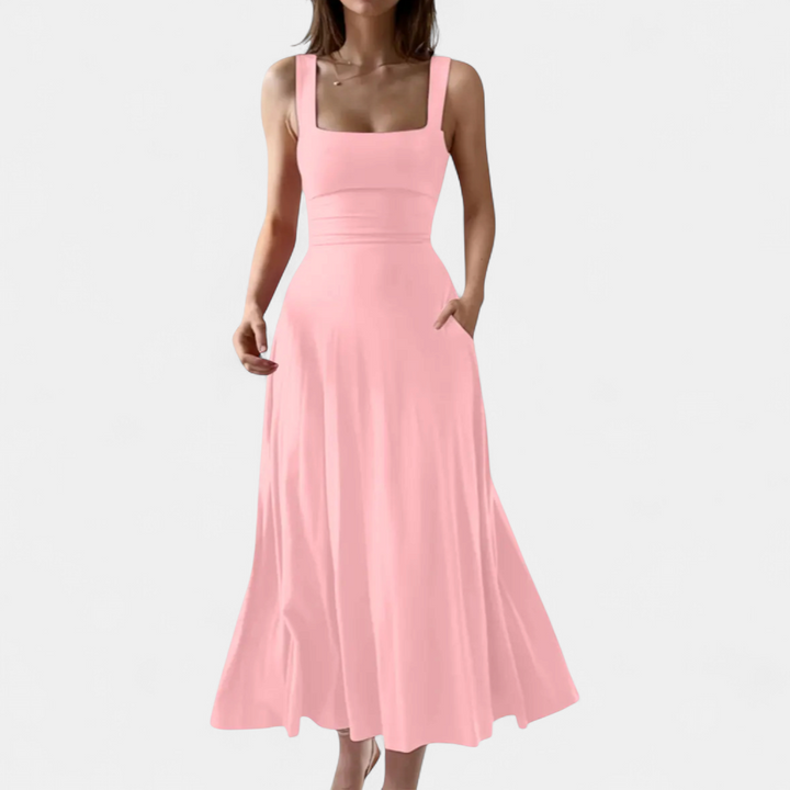 NADETTE | Flowy Tie-Back Sleeveless Dress