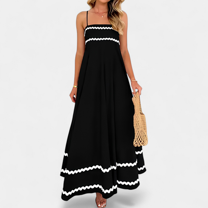 SERENA | Ruffled Flowy Sleeveless Maxi Dress