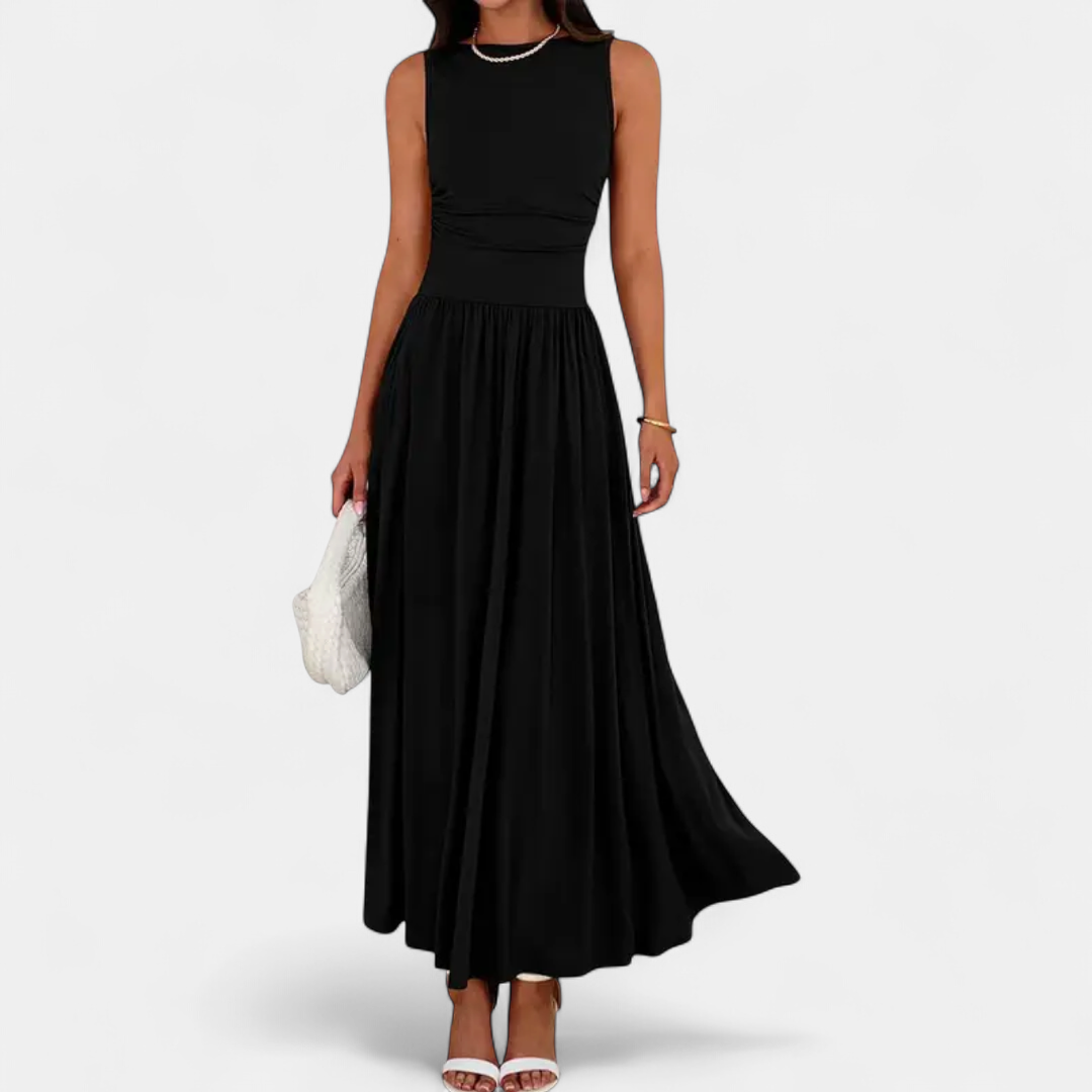 SUNNIVA | Ruched Pocket Flowy Maxi Dress