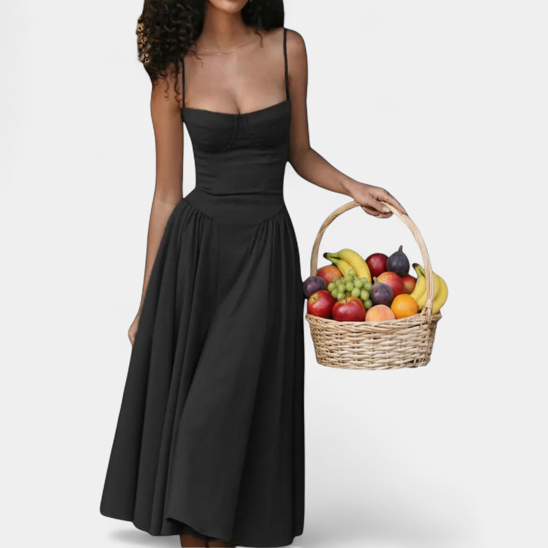ELEANOR | Elegant Backless Cami Midi Dress