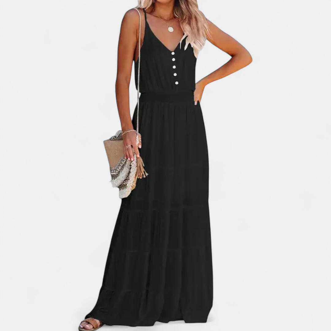 LUANA | Sleeveless V-Neck Maxi Dress