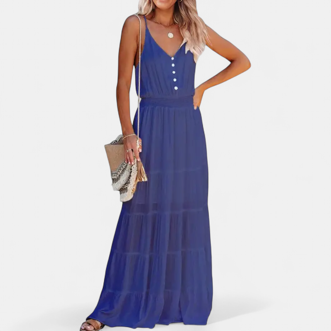 LUANA | Sleeveless V-Neck Maxi Dress