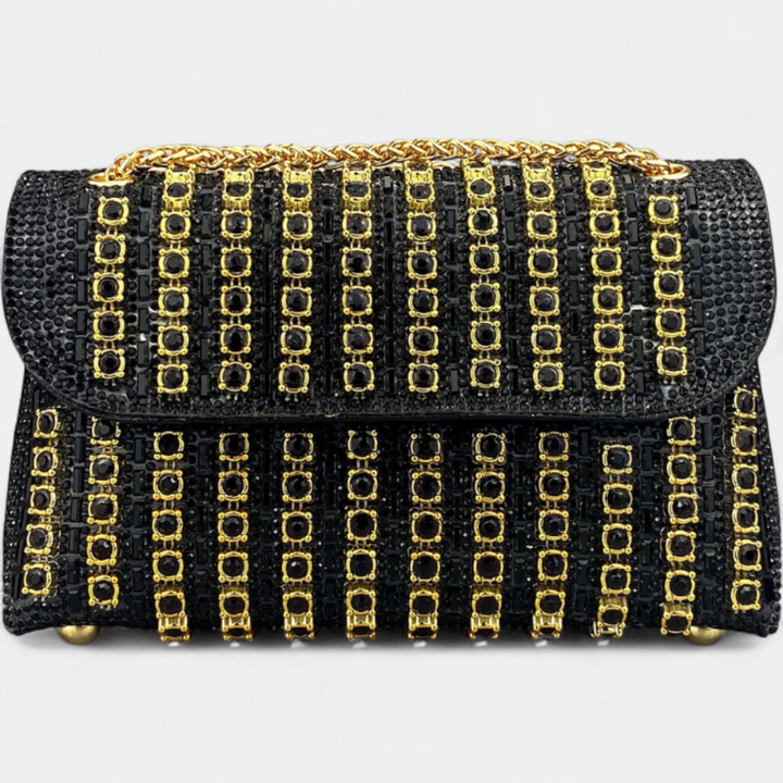 LAVIERA | Chic Chain Colored Diamond Shoulder Bag