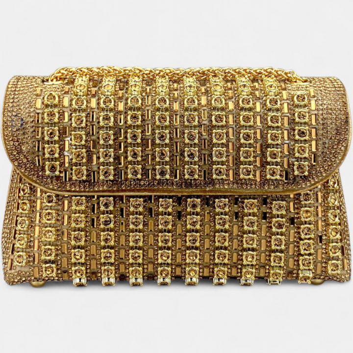 LAVIERA | Chic Chain Colored Diamond Shoulder Bag