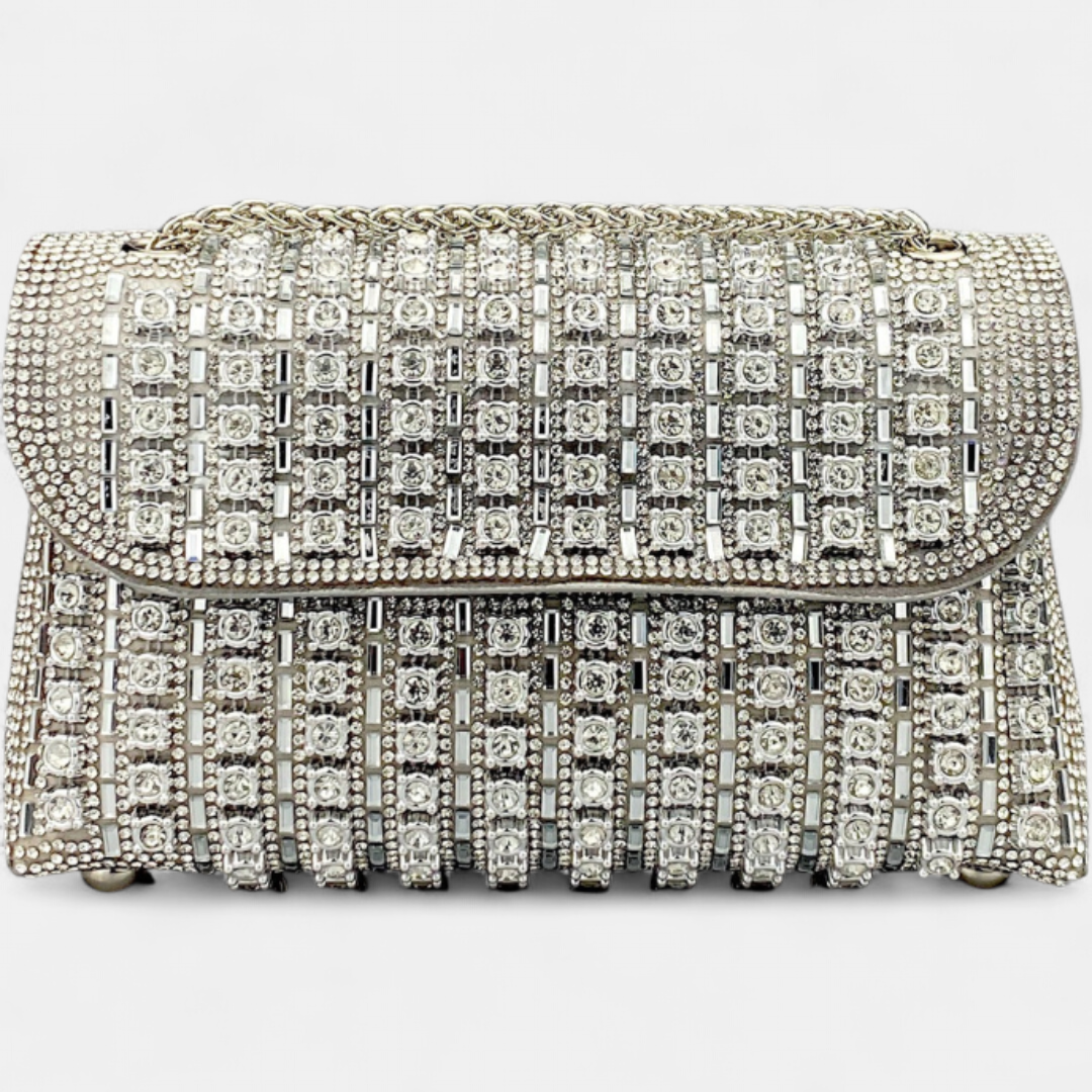 LAVIERA | Chic Chain Colored Diamond Shoulder Bag