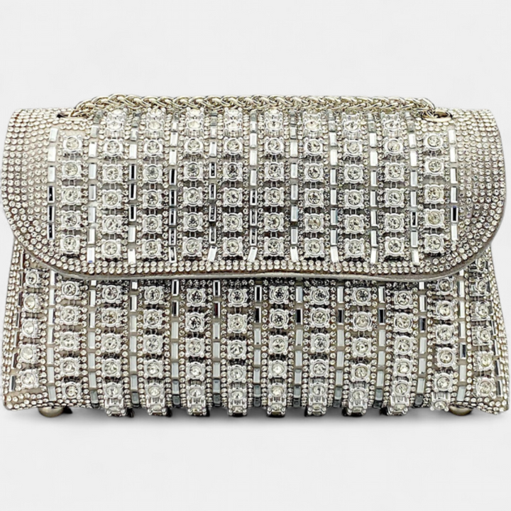 LAVIERA | Chic Chain Colored Diamond Shoulder Bag