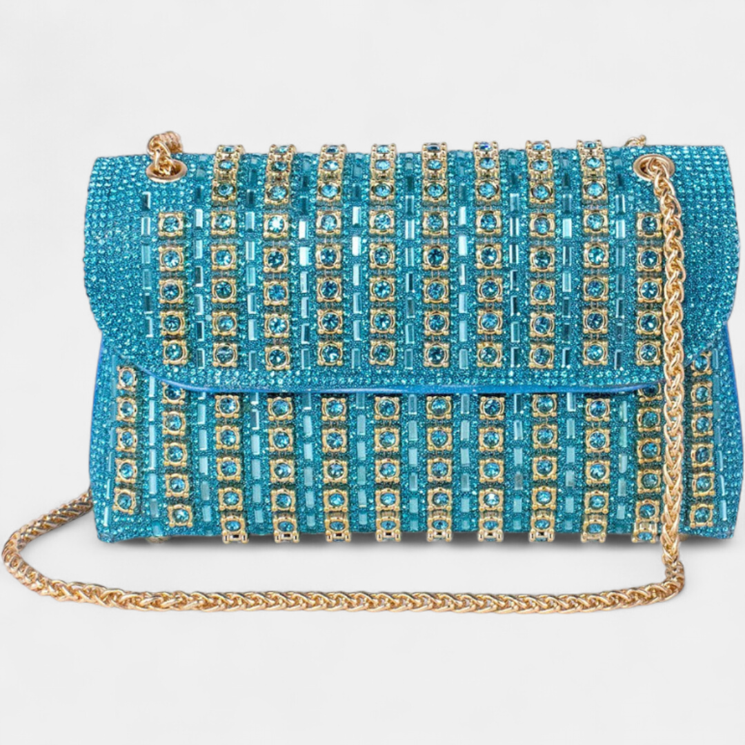 LAVIERA | Chic Chain Colored Diamond Shoulder Bag