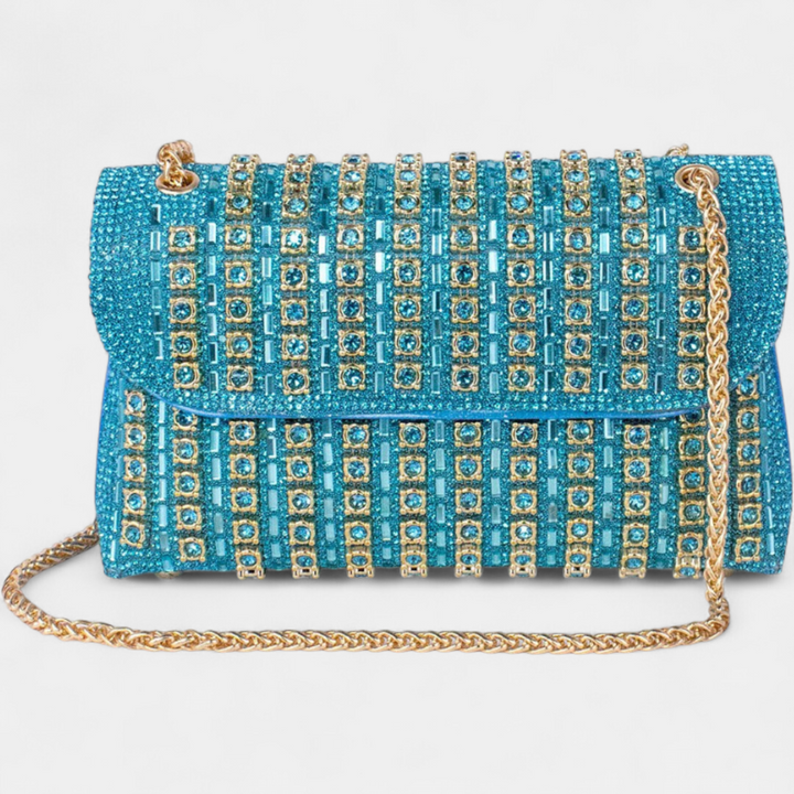 LAVIERA | Chic Chain Colored Diamond Shoulder Bag