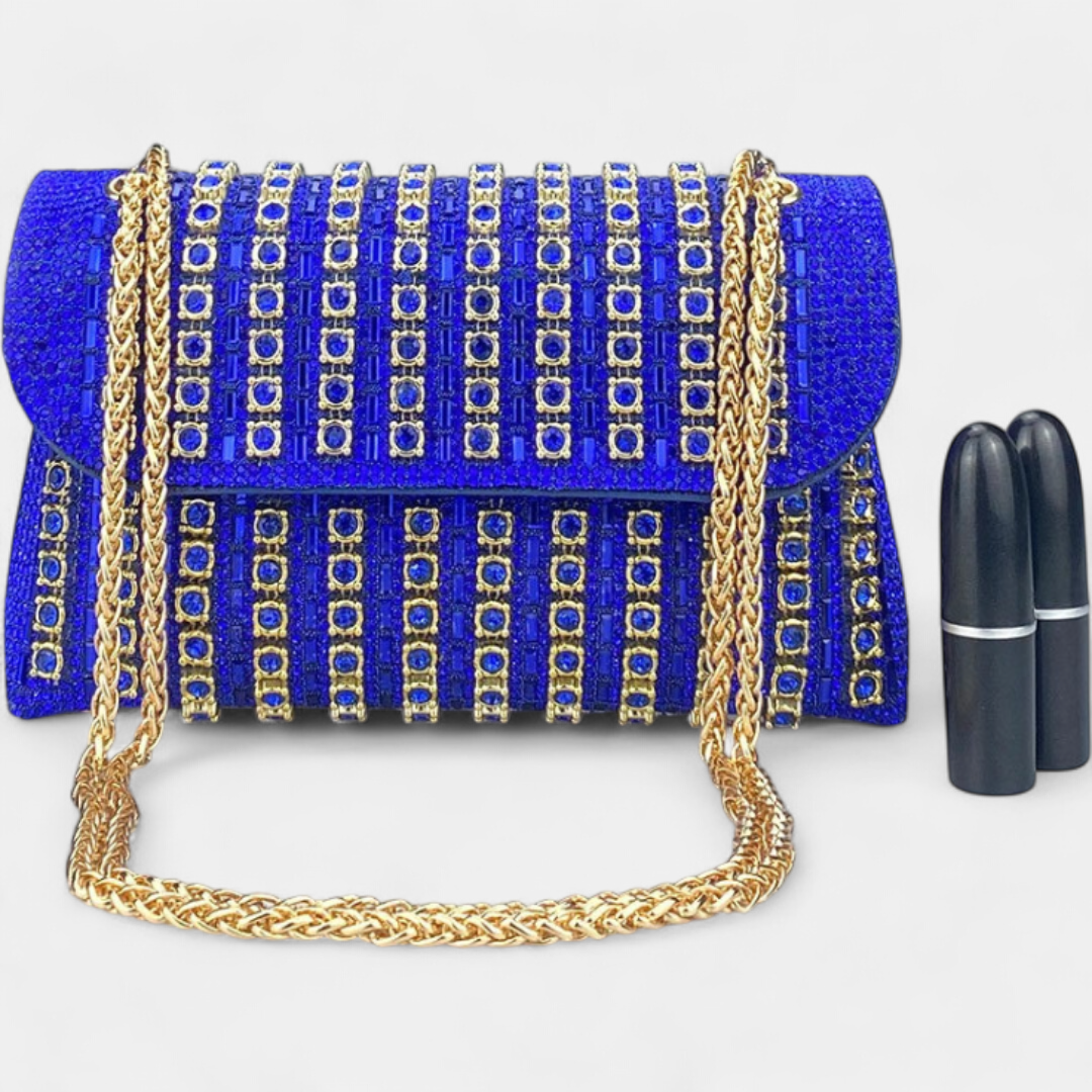 LAVIERA | Chic Chain Colored Diamond Shoulder Bag