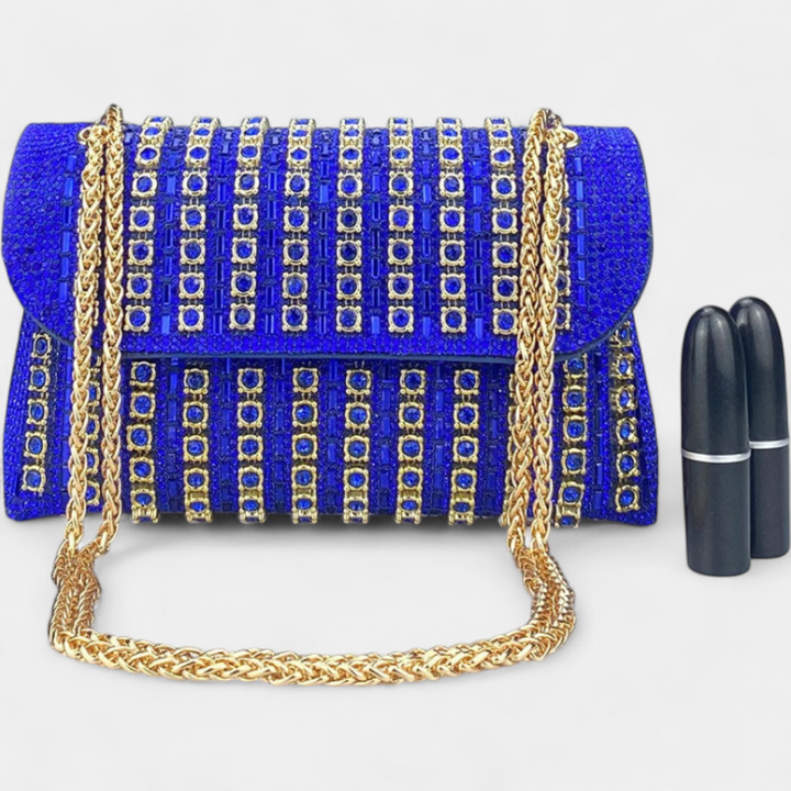 LAVIERA | Chic Chain Colored Diamond Shoulder Bag