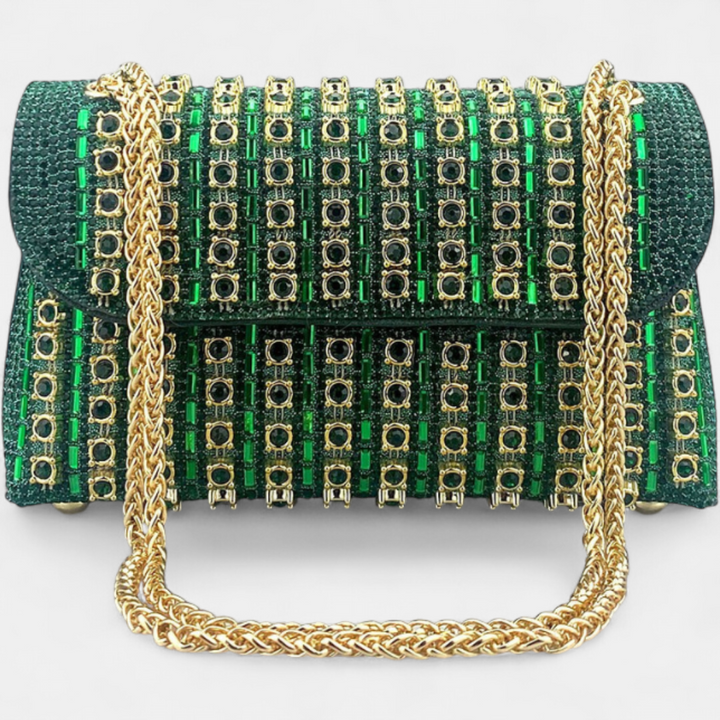 LAVIERA | Chic Chain Colored Diamond Shoulder Bag