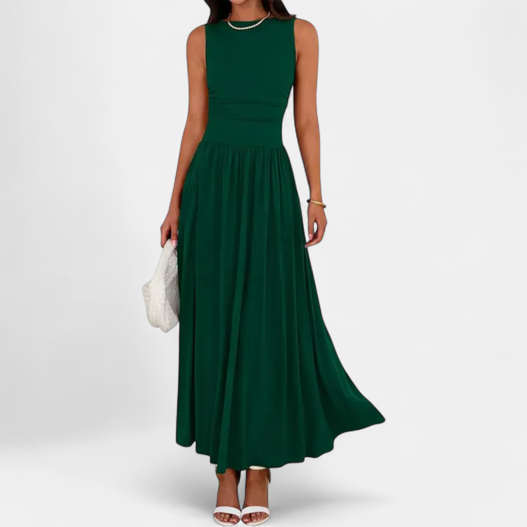 SUNNIVA | Ruched Pocket Flowy Maxi Dress