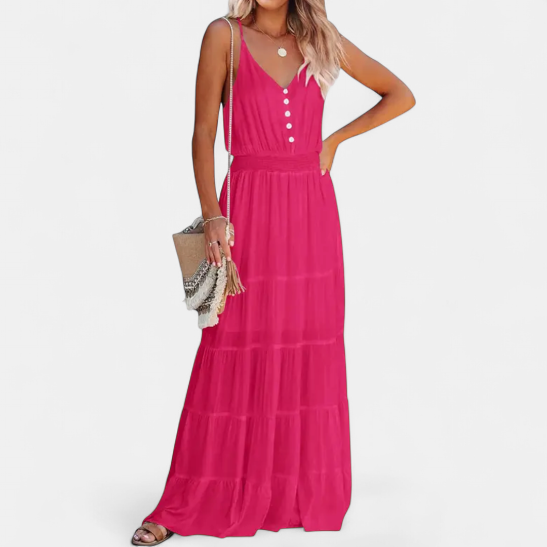LUANA | Sleeveless V-Neck Maxi Dress