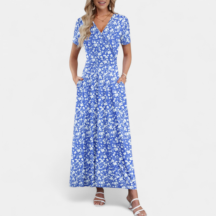 Floral Blue White