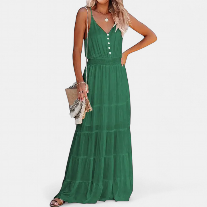 LUANA | Sleeveless V-Neck Maxi Dress