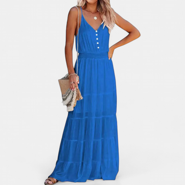LUANA | Sleeveless V-Neck Maxi Dress