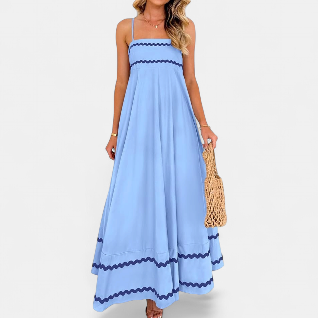 SERENA | Ruffled Flowy Sleeveless Maxi Dress