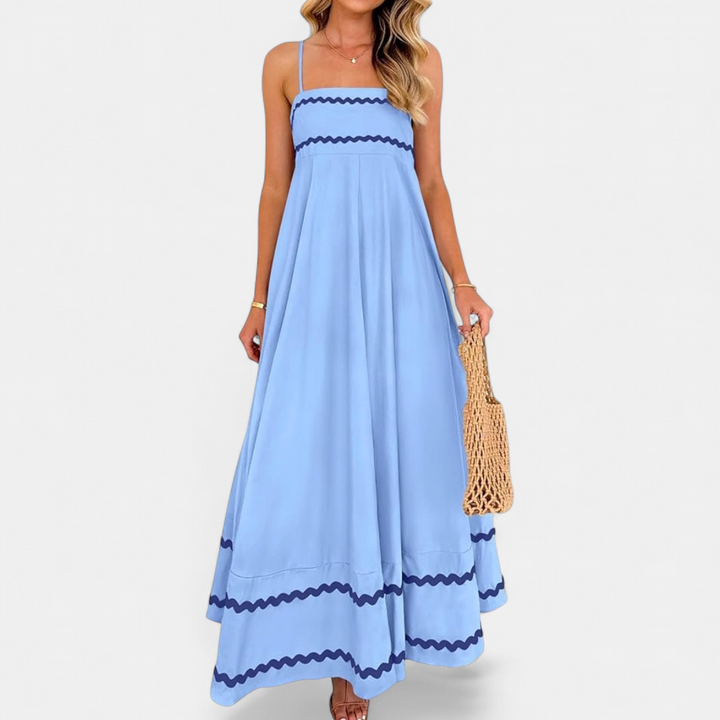 SERENA | Ruffled Flowy Sleeveless Maxi Dress