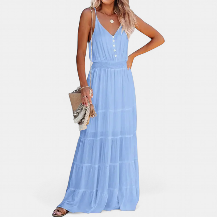 LUANA | Sleeveless V-Neck Maxi Dress