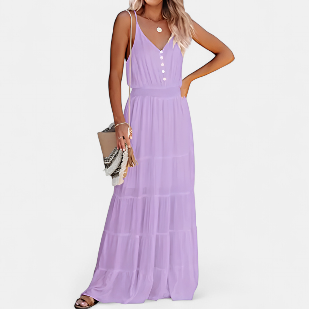 LUANA | Sleeveless V-Neck Maxi Dress