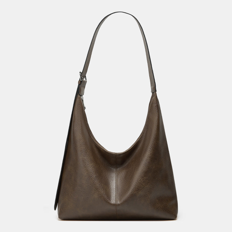 DESIREE | Women’s Solid Color PU Leather Shoulder Bag Versatile Daily Shopping & Work Bag