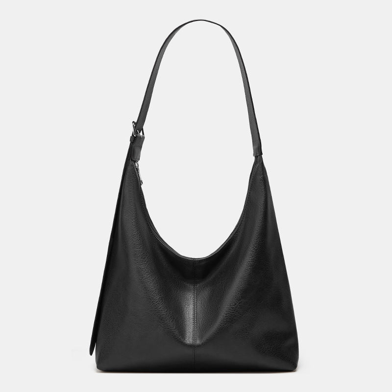 Women's Slouchy Shoulder Bag, Faux Leather Adjustable Strap