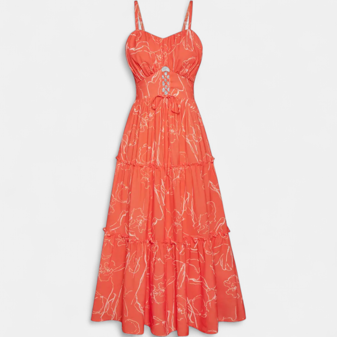 WISTERIA | Boho Hollowed Waist Maxi Dress