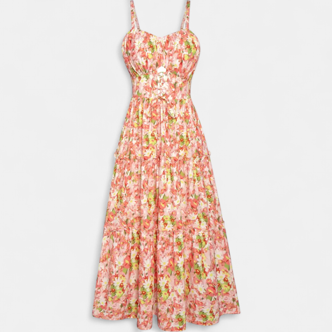WISTERIA | Boho Hollowed Waist Maxi Dress