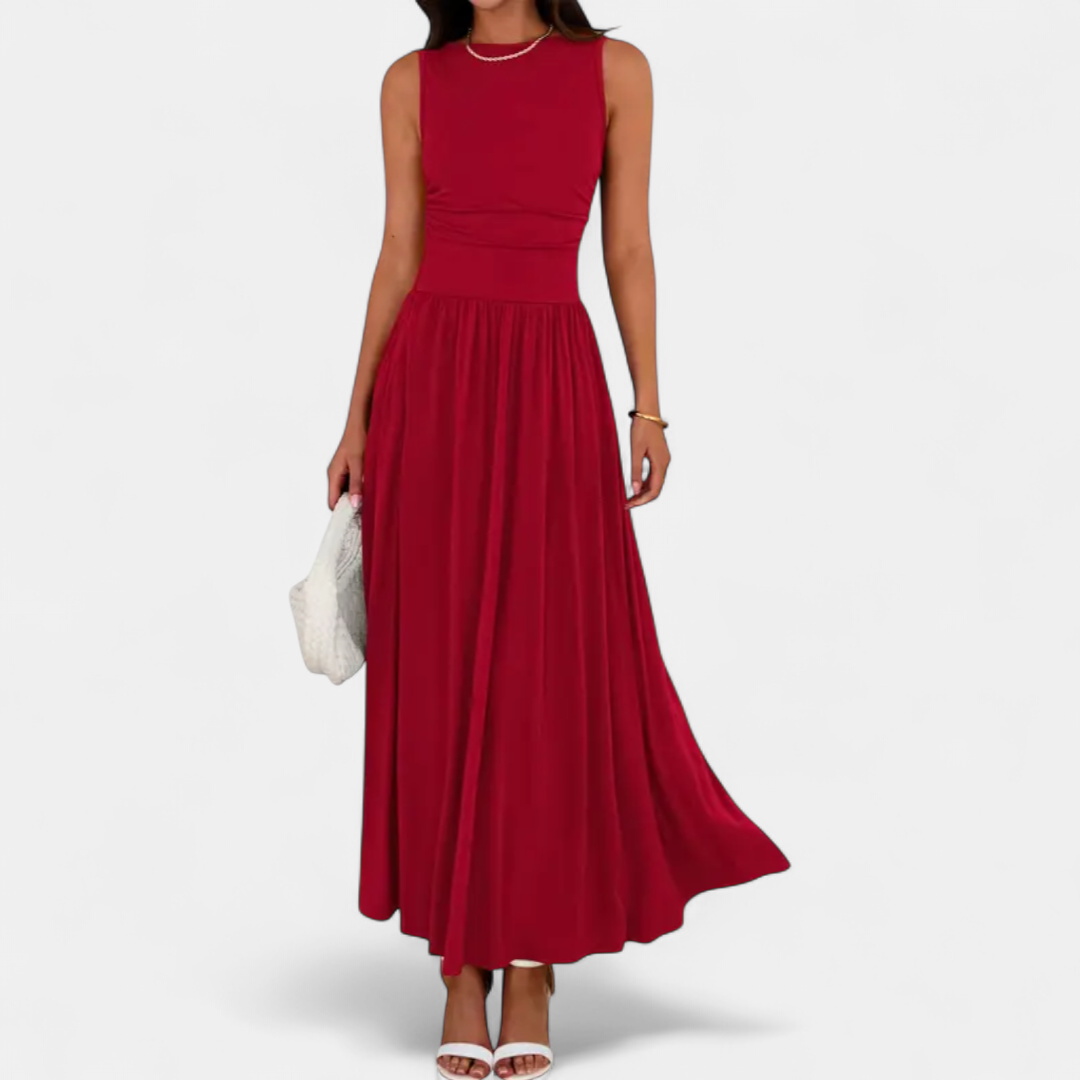 SUNNIVA | Ruched Pocket Flowy Maxi Dress