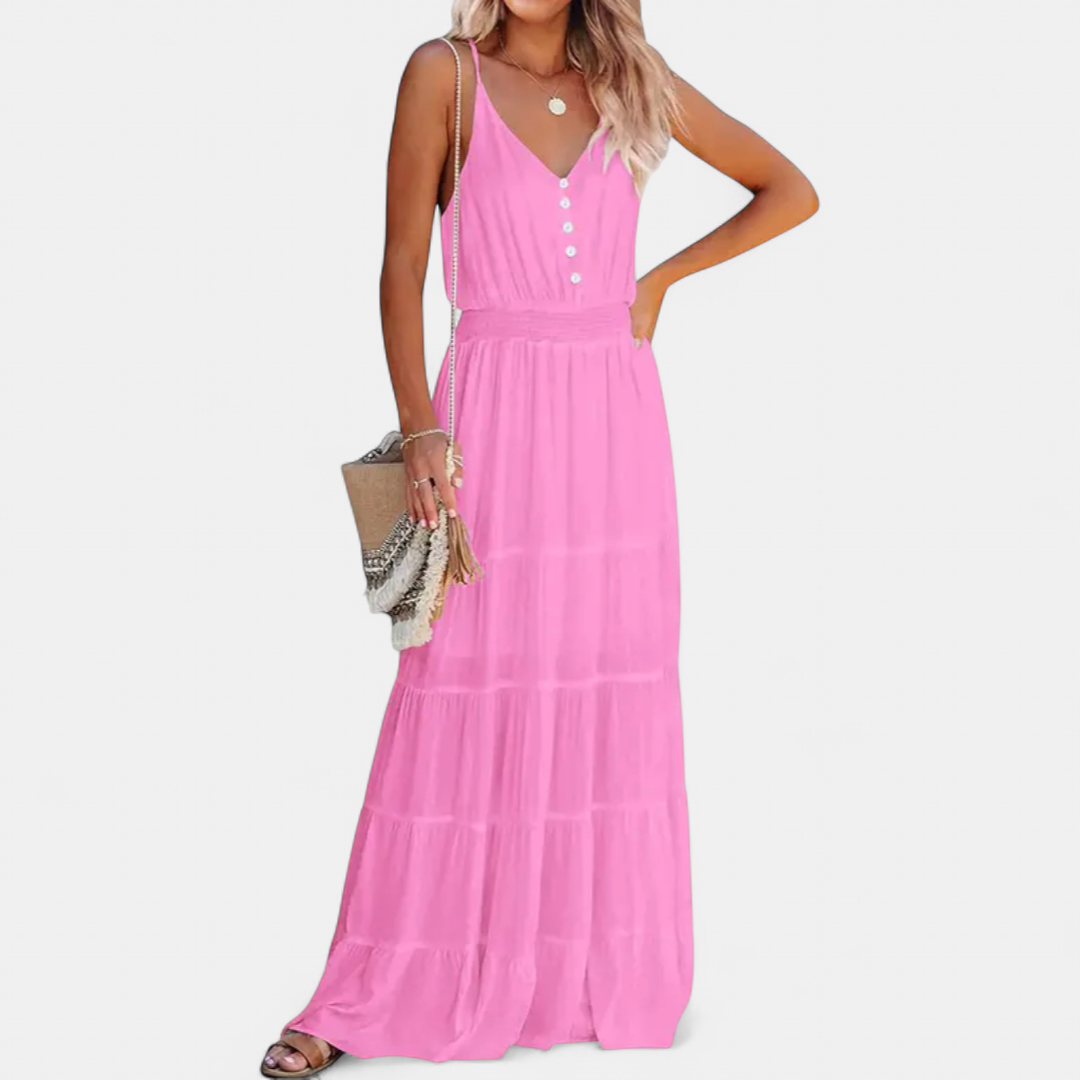 LUANA | Sleeveless V-Neck Maxi Dress