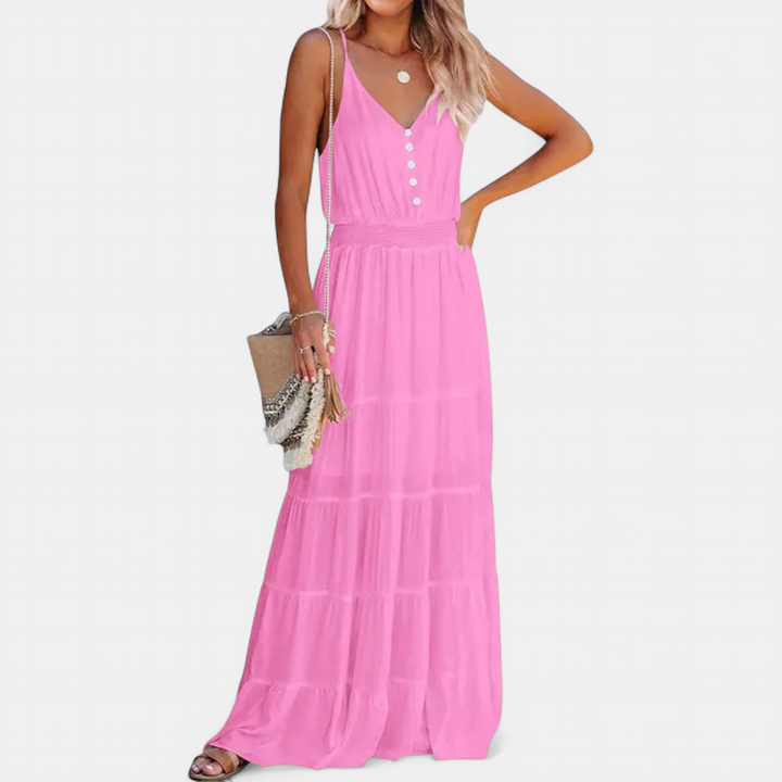 LUANA | Sleeveless V-Neck Maxi Dress
