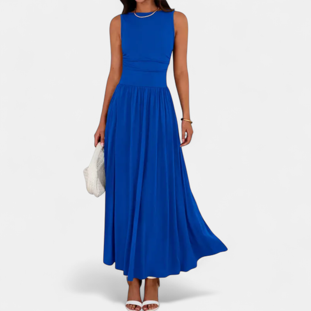 SUNNIVA | Ruched Pocket Flowy Maxi Dress
