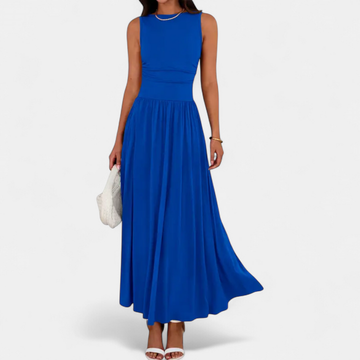 SUNNIVA | Ruched Pocket Flowy Maxi Dress