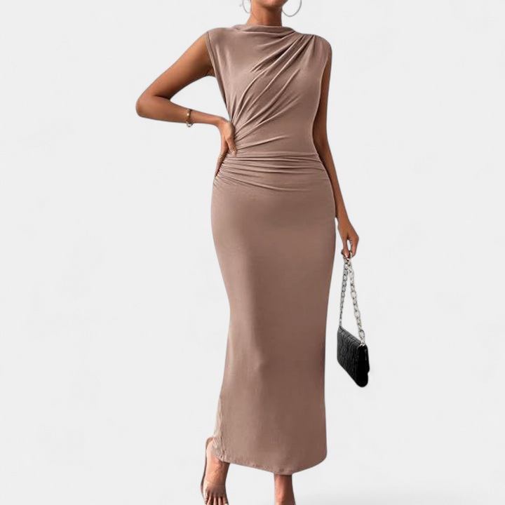 MELODY | Elegant Bodycon Dress with Back Slit for Cocktail Parties