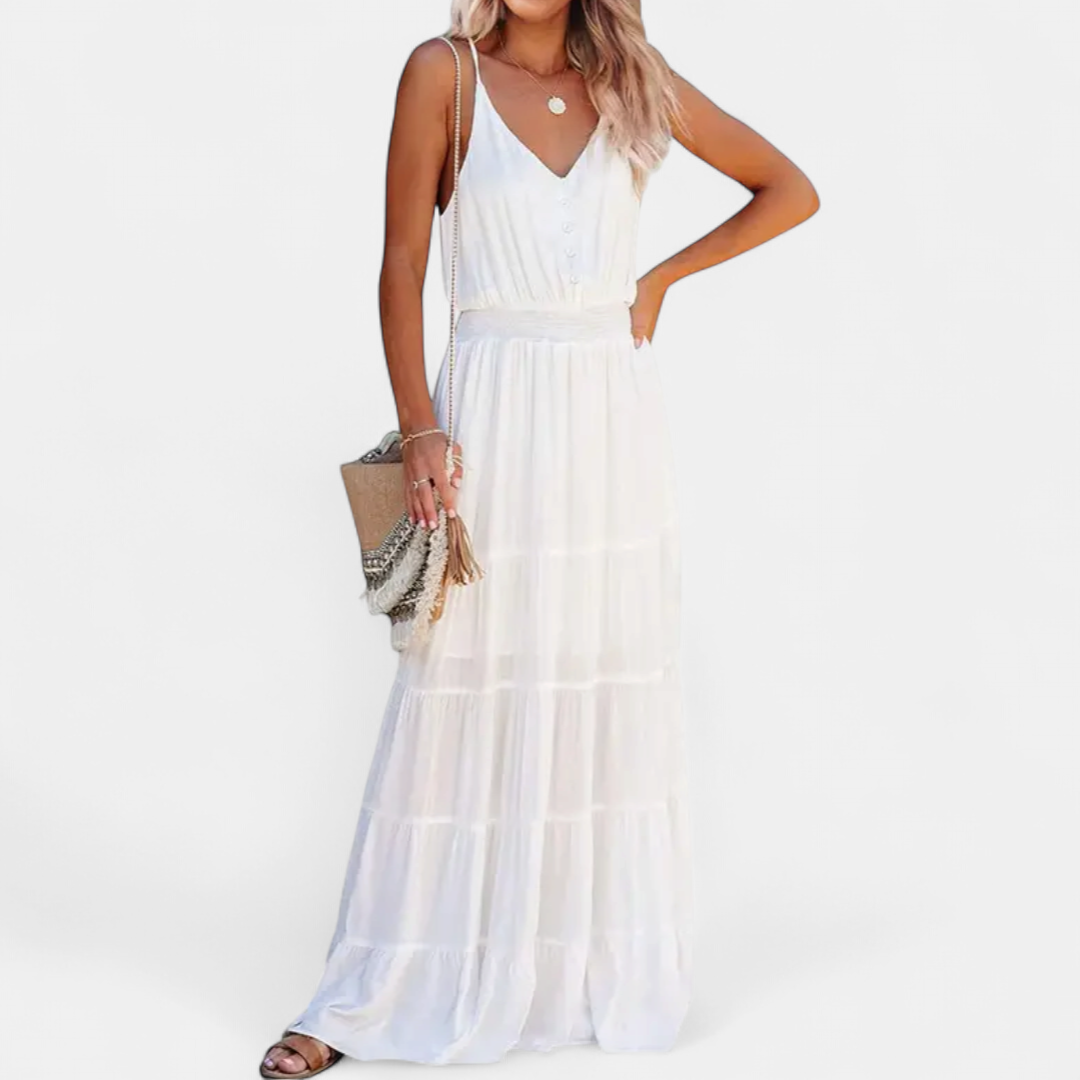 LUANA | Sleeveless V-Neck Maxi Dress