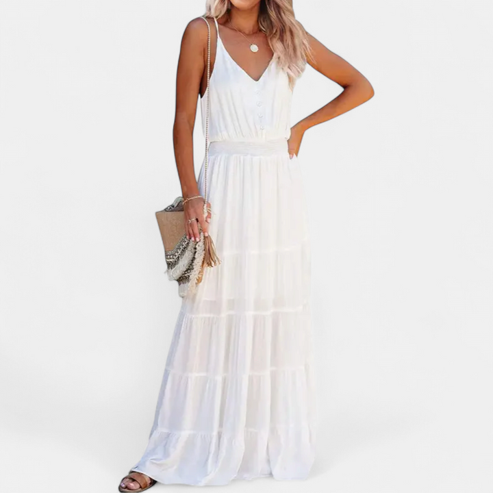 LUANA | Sleeveless V-Neck Maxi Dress