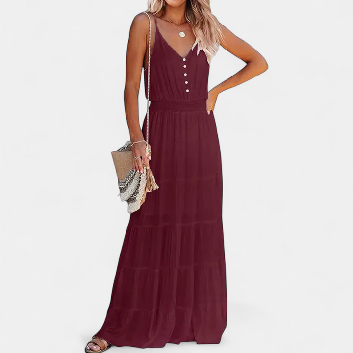 LUANA | Sleeveless V-Neck Maxi Dress