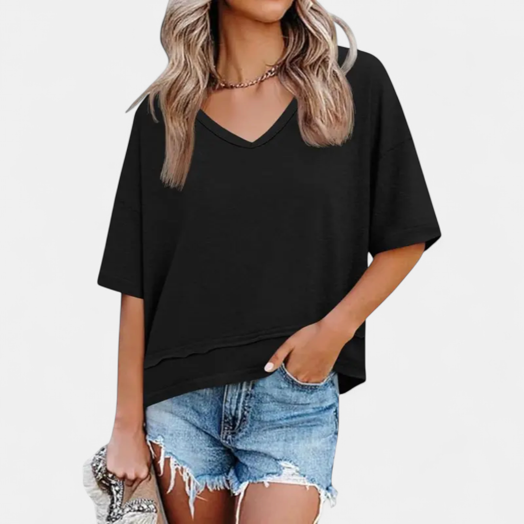 WINONA | Breezy V-Neck Loose Tee