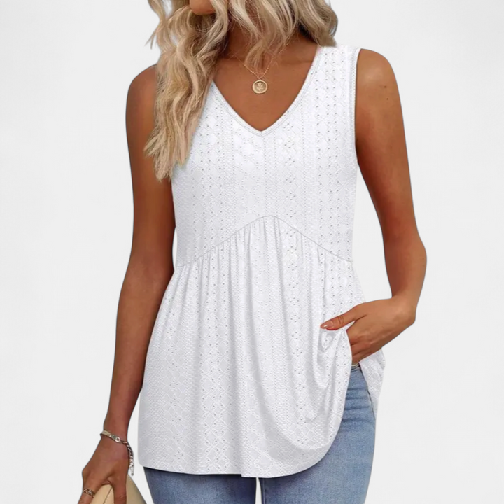 LUELLE | Printed Flowy Sleeveless Tank Top