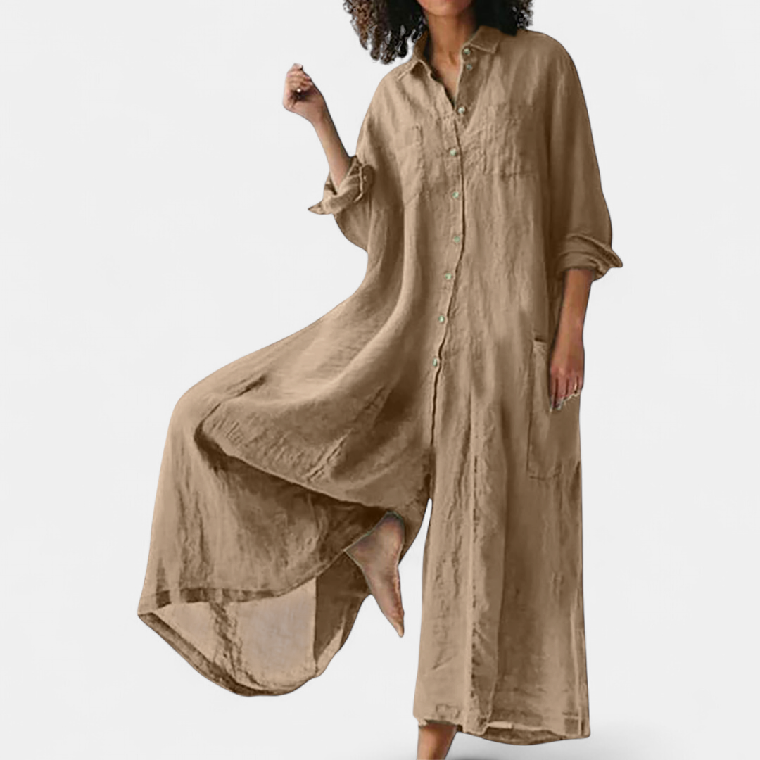 WYNNE | Relaxed Linen Wide-Leg Jumpsuit