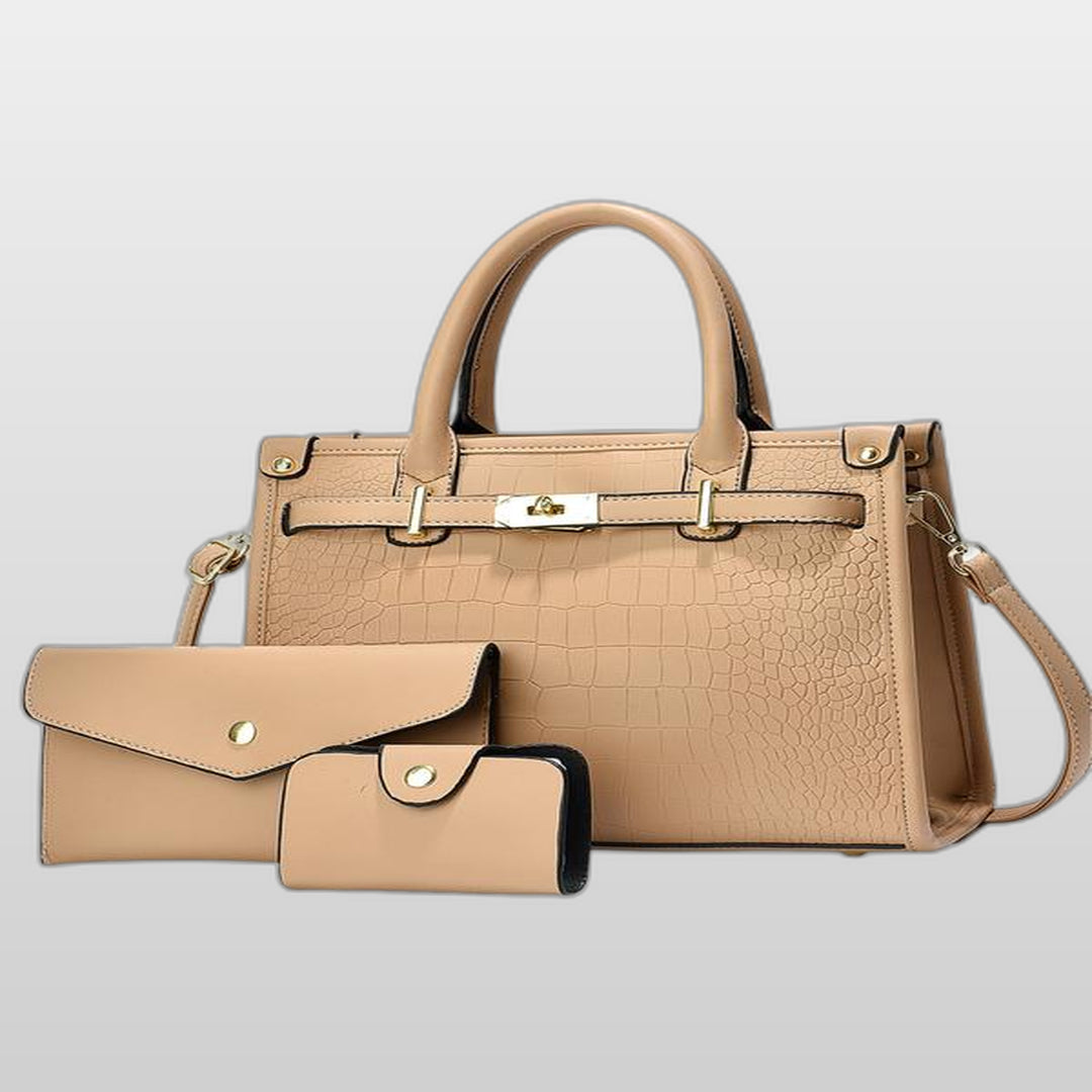 ALENOR | Crocodile Embossed Crossbody Handbag