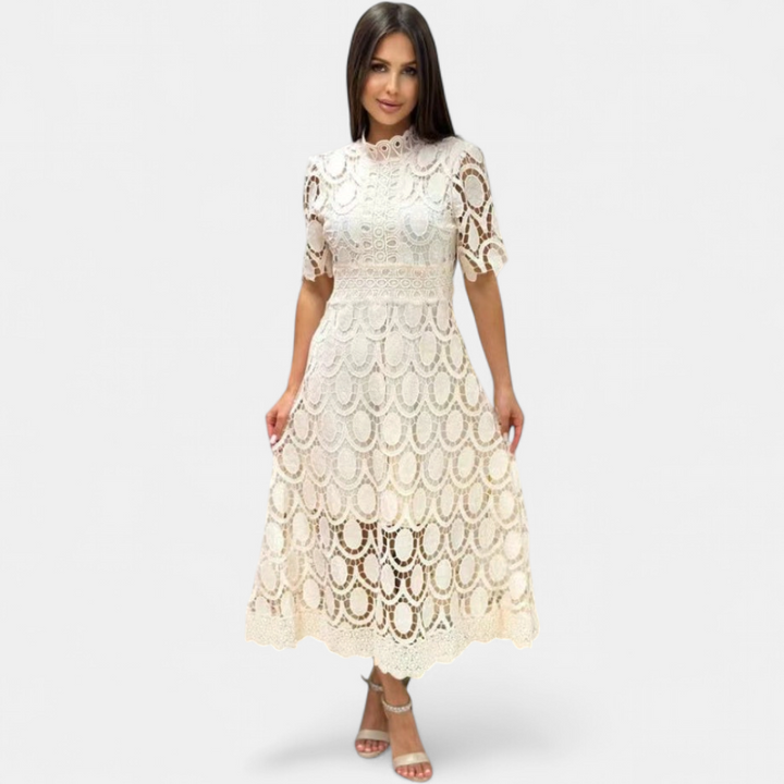 NOA | Delicate Lace Midi Dress