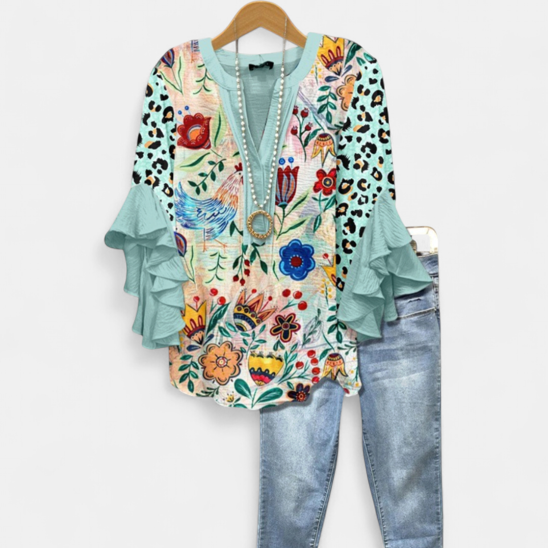 AMARRI | Classy Mixed Floral Vintage Blouse