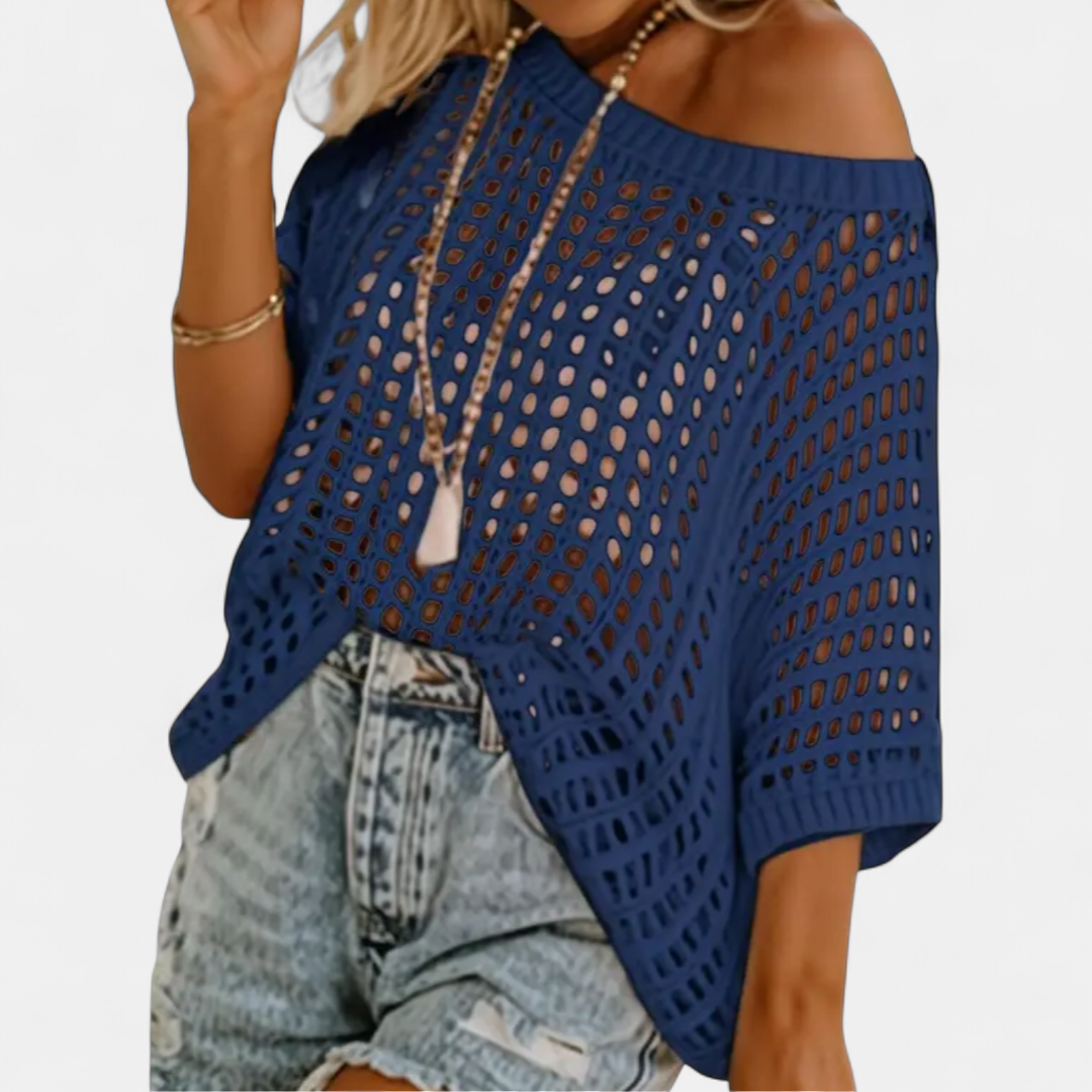 CALLA | Breezy Crochet Hollow Knit Top