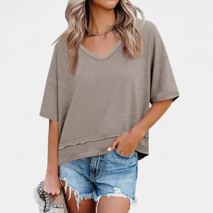 WINONA | Breezy V-Neck Loose Tee