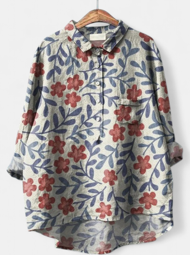 CAITLIN | Classic Floral Blouse