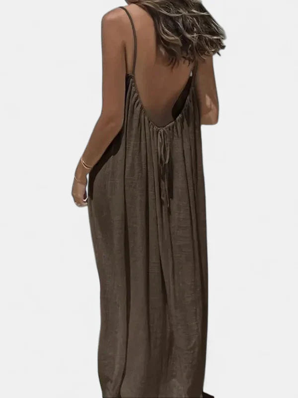 BRITTANY | Elegant Sleeveless Cami Lounge Dress