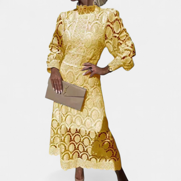 NOA | Delicate Lace Midi Dress