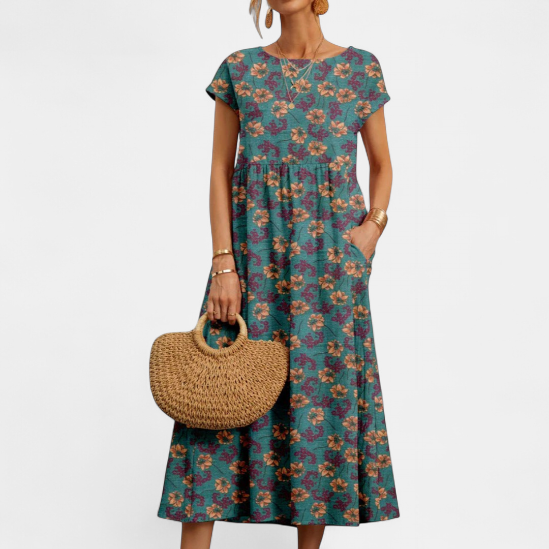 FLORENE | Breezy Floral Midi Dress
